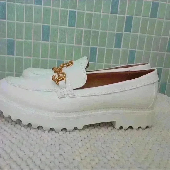 Circus NY by Sam Edelman Deana Loafer Bright White with Gold hardware - Picture 6 of 13